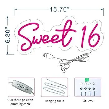 Sweet 16 LED Neon Light Sign