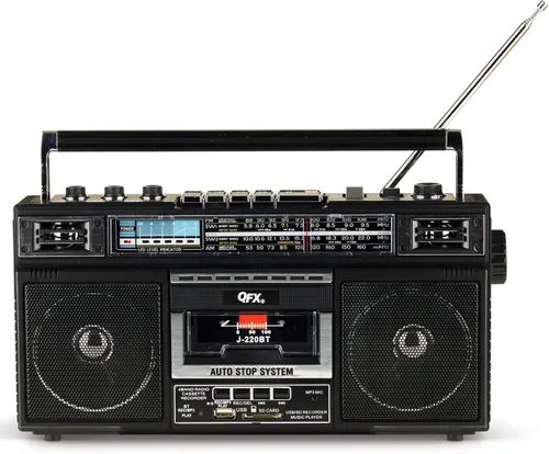 Bluetooth Boombox w/ Radio & Cassette
