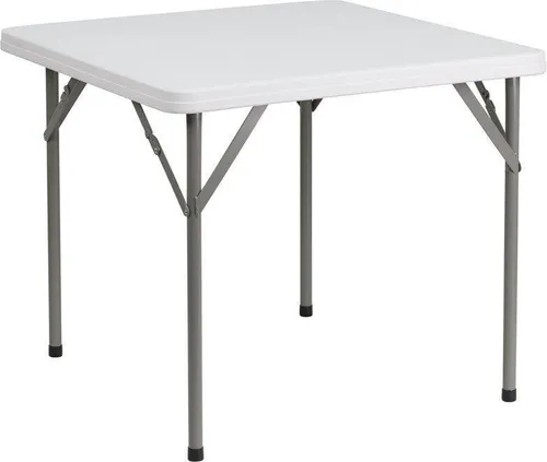 Square Table White Plastic - 34