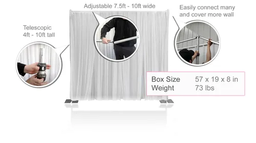 3' x 10' Tall Pipe Rental - Dividing Wall