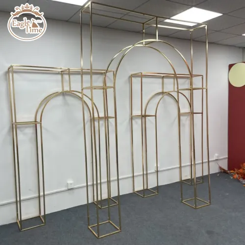 Gold Iron Wedding Arch Set