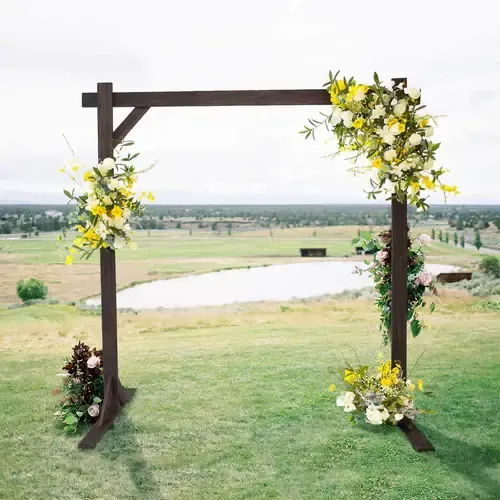 7ft Wooden Square Wedding Ceremony Arch