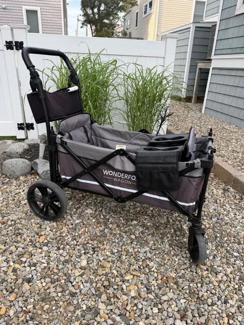 WonderFold Multi-Function 2 Passenger Push Folding Stroller Wagon