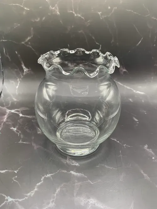 Vases- Fishbowl Vases with Decorative Top- Clear