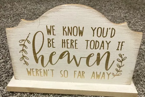 In Memory Sign - White & Gold