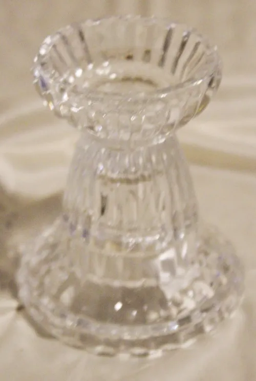 Candlestick Holders- Crystal Short Candlestick Holders