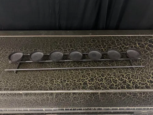 Candleholder- Black Metal 7 Piece Candleholder