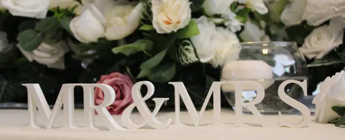 Letters/Words- Mr. & Mrs. Words Wooden Cutouts