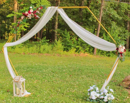 Passion Collection- Arch Drape Material Velvet, Burgundy - Passion Collection 