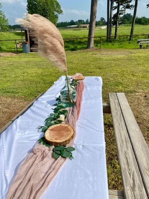 Taylor Collection- Table Runners, Dusty Rose and  Blush Cheese Cloth 