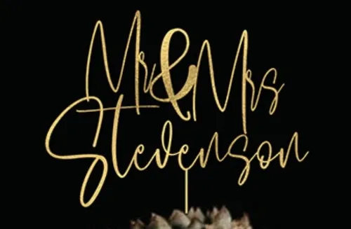 Cake Topper- Mr & Mrs Personalized heart cake topper to be ordered