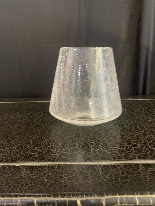 Vases- Crackle Glass Vase- misc