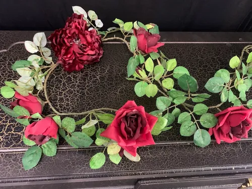 Passion Collection- Garland with Burgundy Flowers