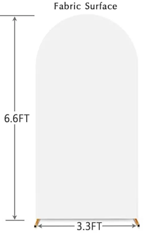 Arch Chiara Spandex Cover, White, 2- sided 6.6 ft