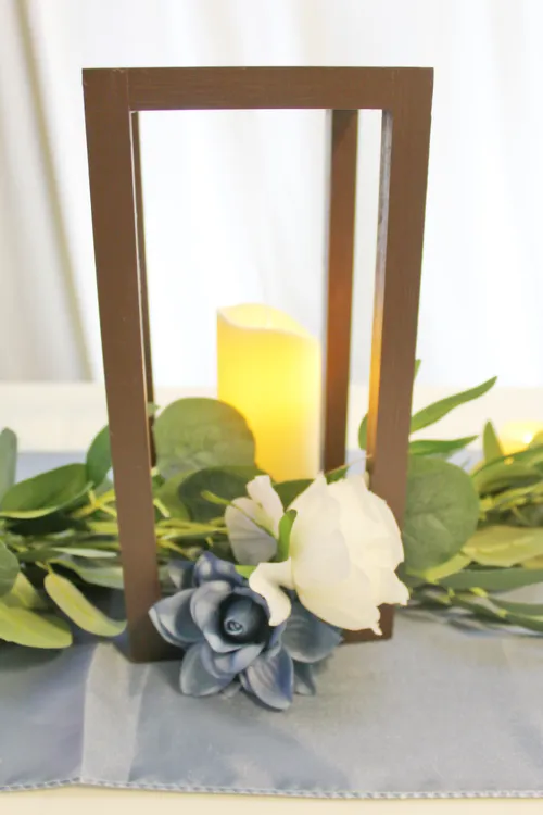 Lanterns- Wooden Brown Table Lanterns/Centerpieces -Open Design