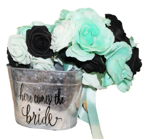 Flower Girl Basket - Metal, Here Comes the Bride