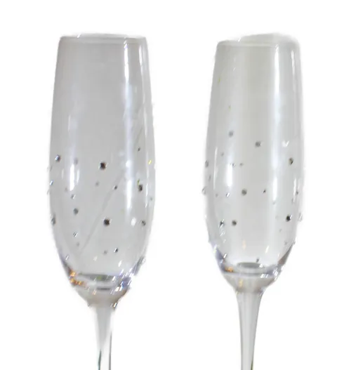 Glasses- Personalized Mr. & Mrs. Toasting Champagne Flutes