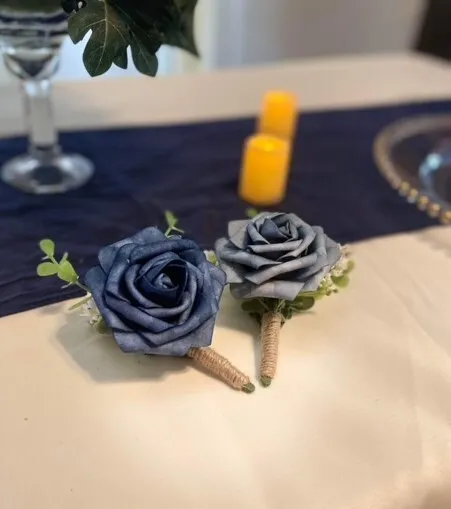 Boutonniere- Shades of Blue- Navy Blue Boutonniere