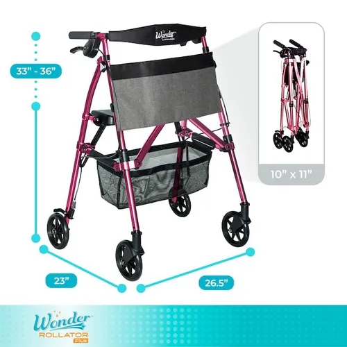 Chrome Plated Transit Wheelchair - Ex-Rental