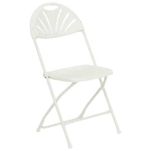 White Fan back Chairs 250# weight capacity 