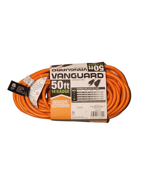 50' Orange Indoor/Outdoor Extension Cord