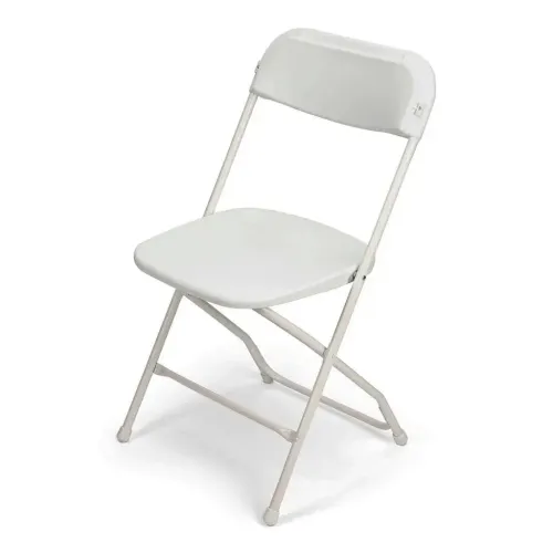 White Folding Chair 250# Weight Capacity