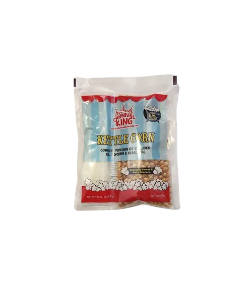 Popcorn kit pre-measured for 6 ounce kettle includes butter oil seeds-makes about 1.5 gallon