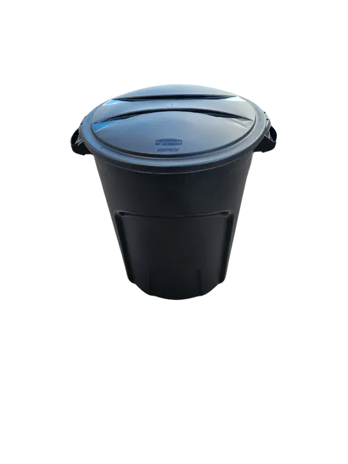 Rubbermaid Black Garbage Can 32 Gallon Comes with 1 bag