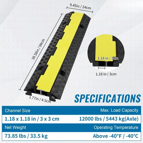 Cable/Power Cord protector ramp measuring 38.58