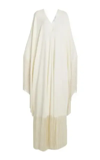 Oscar De La Renta Fringe Silk Kaftan