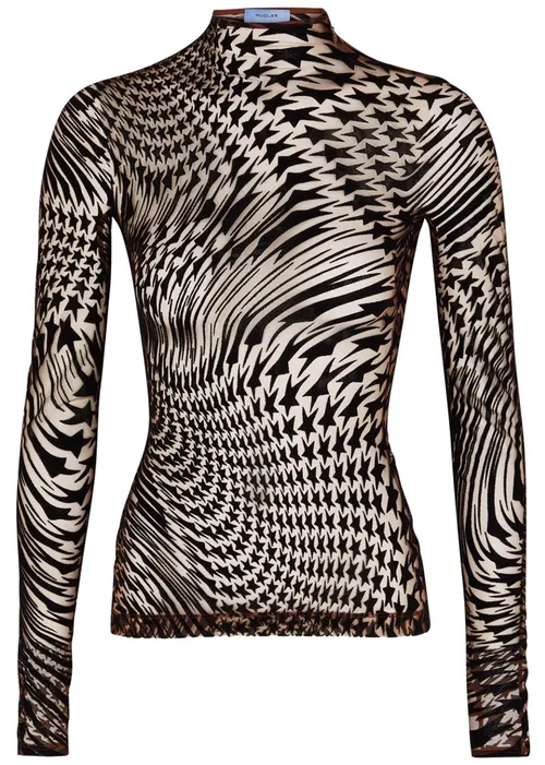 Mugler Star Mesh Top