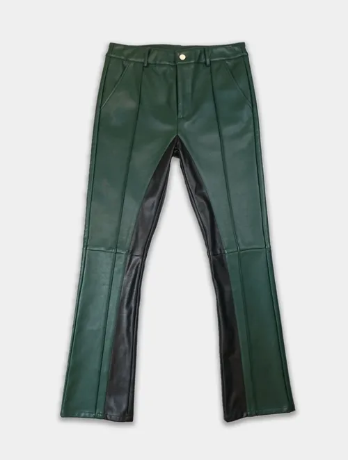 Todd Patrick Green Leather Pants