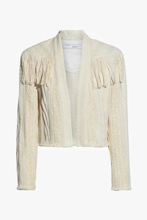 Iro Teva open cropped fringed jacket
