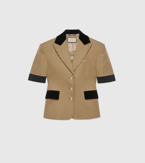 Gucci short sleeves flannel jacket