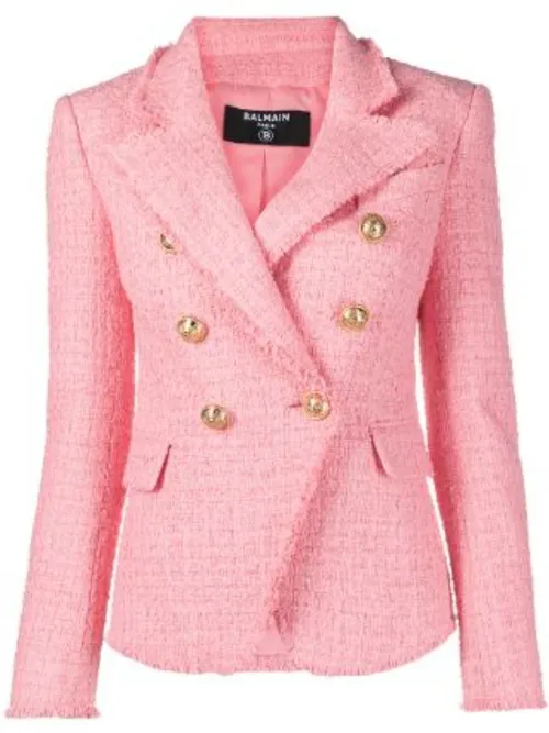 Balmain Pink Tweed Blazer