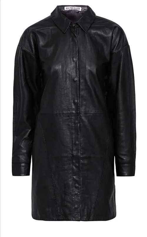 Walter Baker Stevie leather shirt dress