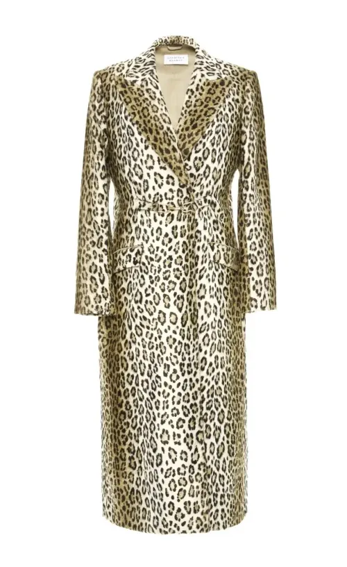 Gabriela Hearst Ellis leopard print velvet coat