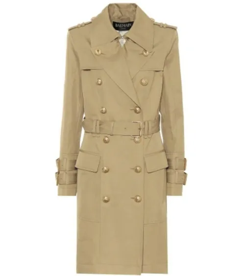 Balmain Double breasted knee -length trench coat