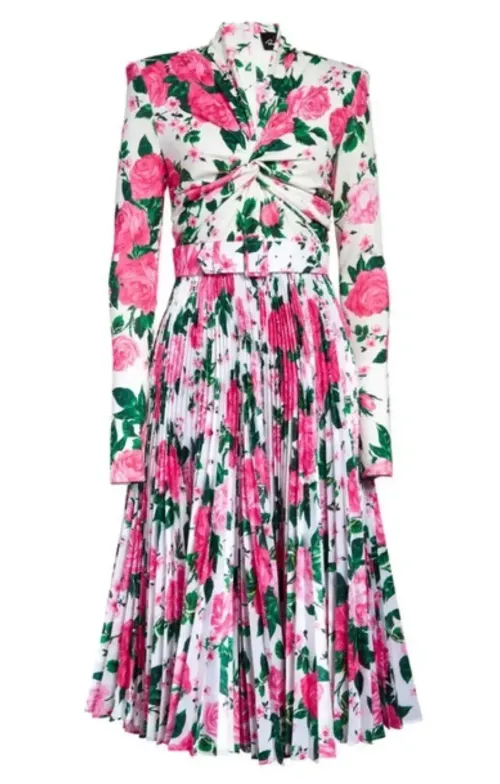 Richard Quinn twisted floral print jersey dress