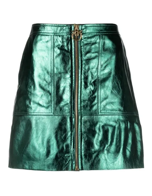Pinko Metallic Mini Skirt
