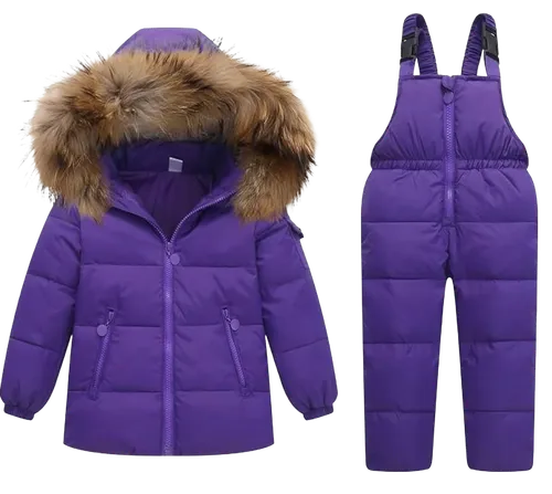 Kids snow suit - purple