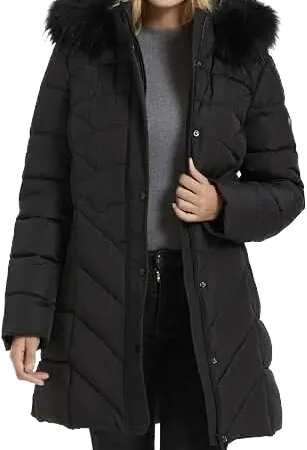 Women's jacket - Black with fur