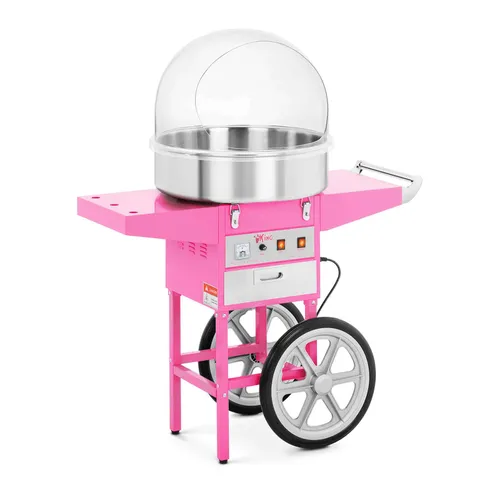 Zuckerwattemaschine mit Wagen (pink)