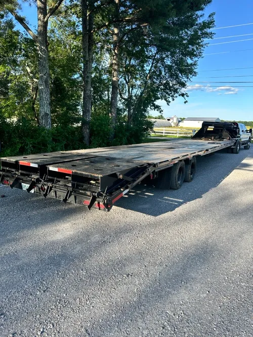 40' Dual Tandem Gooseneck w/ Mega Ramps 12K Axles