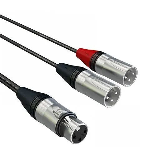 XLR Y Split (F XLR to x 2 M XLR)