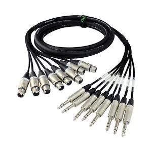 3m 8 Pair Balanced 6.35mm Jack to F XLR Loom