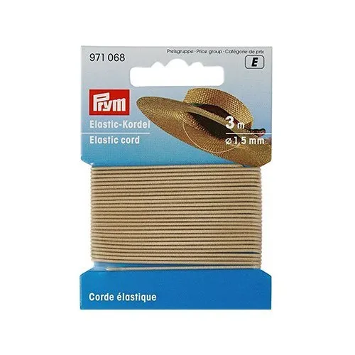 PRYM 1.5mm x 3m Beige Elastic