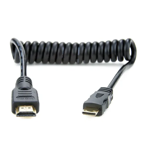MINI HDMI to HDMI Cable - Coiled 