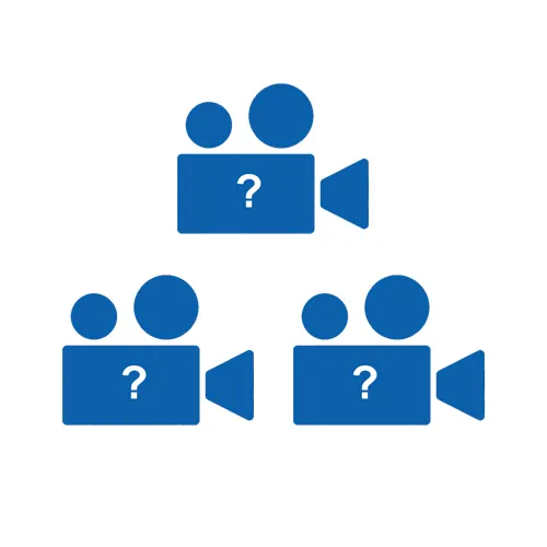 Ensemble podcast à 3 caméras (Choix de la maison)