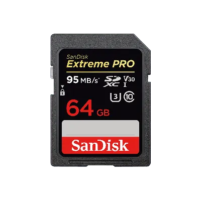 SanDisk Extreme Pro 64GB SDXC 95mb/s Uhs-I Class 10 U3 Memory Card